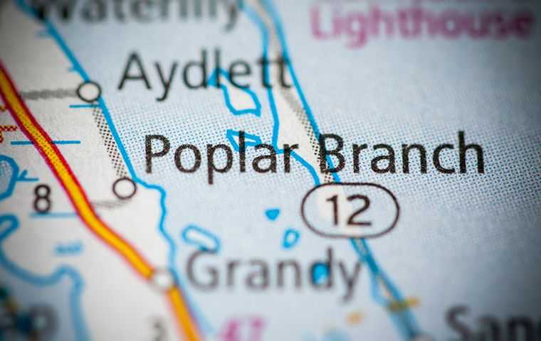 poplar branch on a map